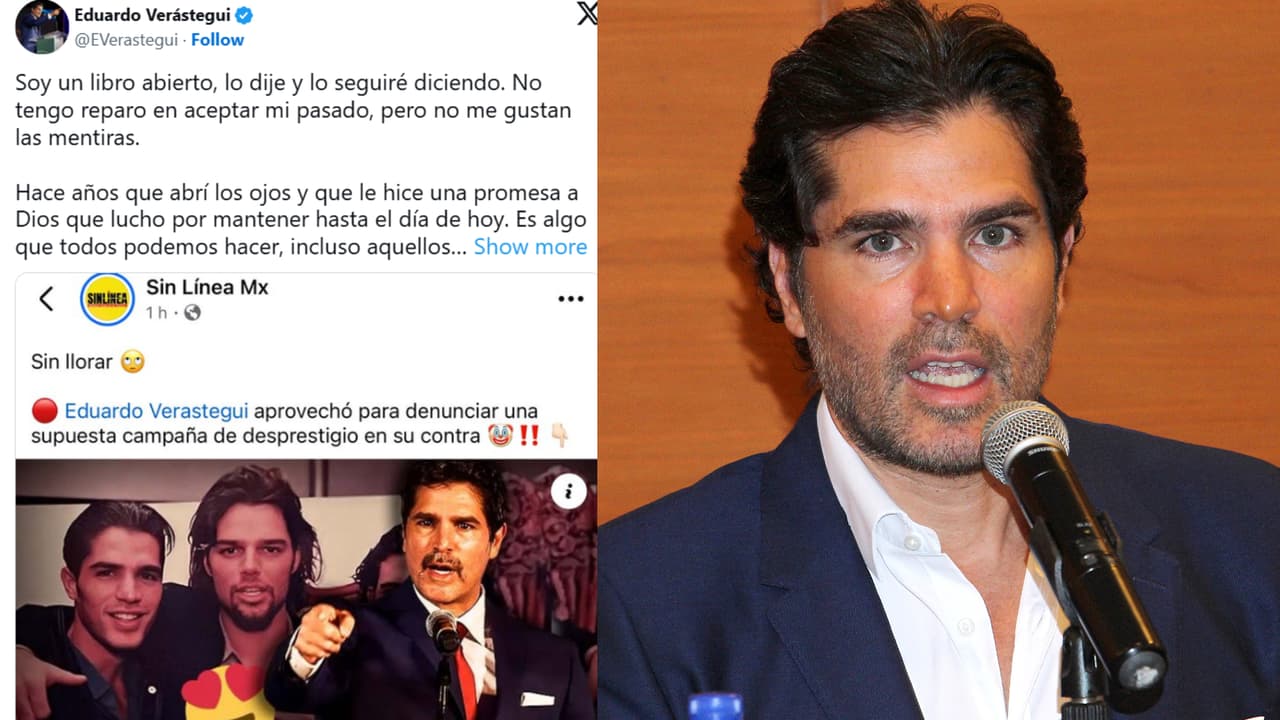 Así respondió Eduardo Verástegui en X a los rumores sobre un supuesto y pasado romance con Ricky Martin.