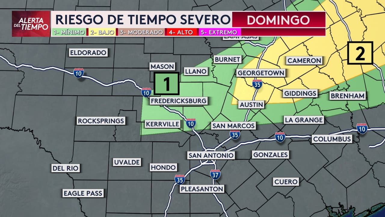 Tormentas con posible granizo y vientos intensos en el centro de Texas en las próximas horas