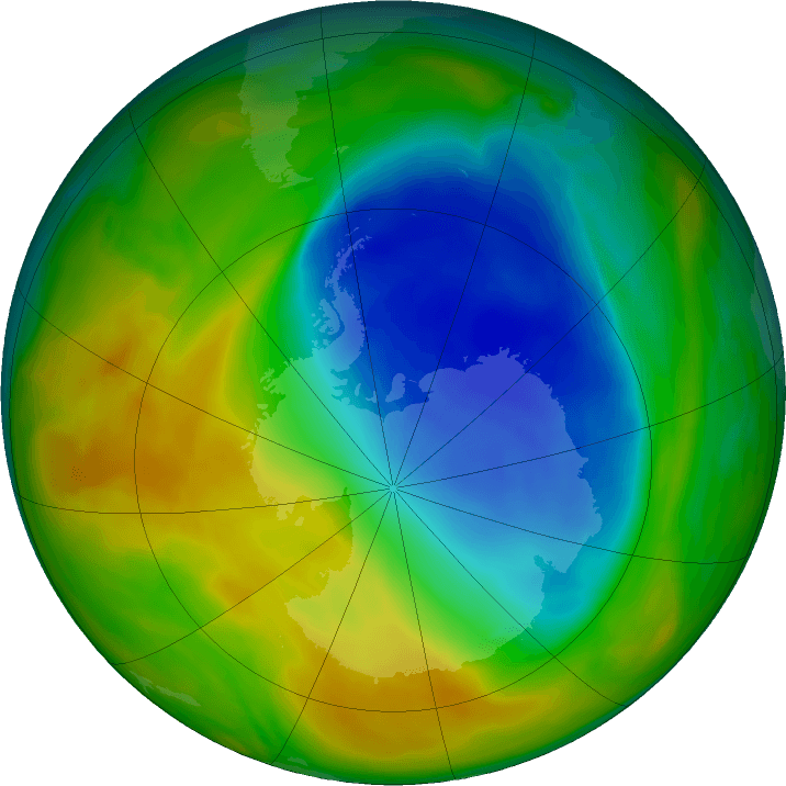 NASA: Agujero en la capa de ozono se redujo a un mínimo histórico