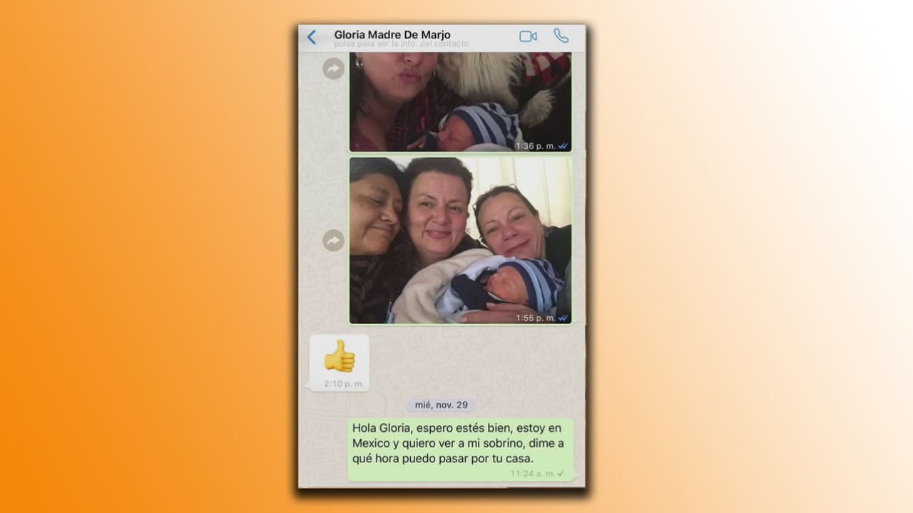 Mensajes al que se suma uno que fue enviado por Patricia Ramosco a la señora Gloria, madre de la actriz, donde una vez más le pide ver al niño, sin que obtuvieran contestación.