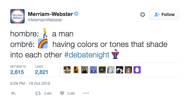 Y más explainer. Un hombre no es un ombré, que es un degradado de colores.