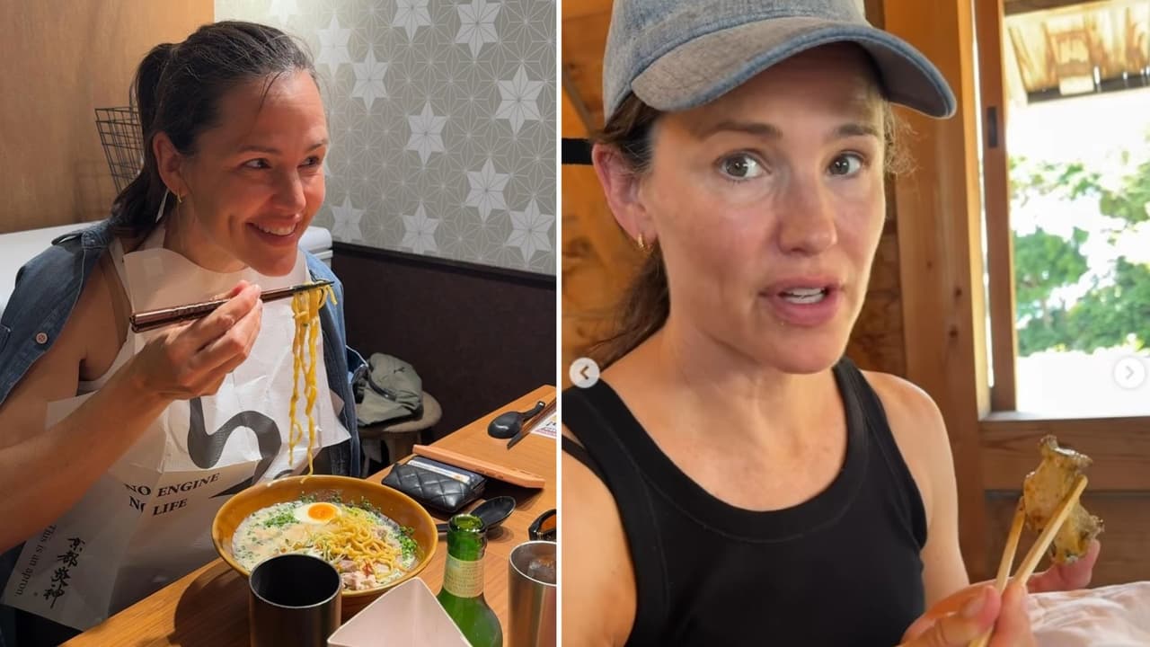 Jennifer Garner disfrutó de la gastronomía japonesa.