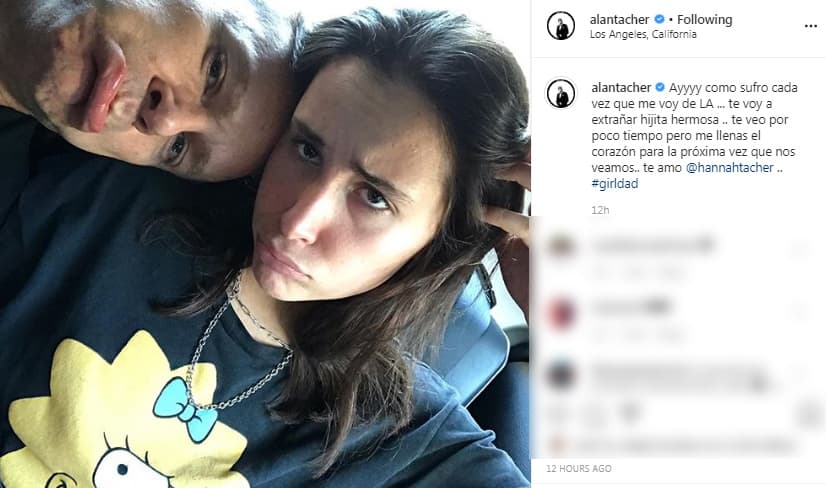 "Ayyyy como sufro cada vez que me voy de LA... te voy a extrañar hijita hermosa. Te veo por poco tiempo pero me llenas el corazón para la próxima vez que nos veamos. Te amo".