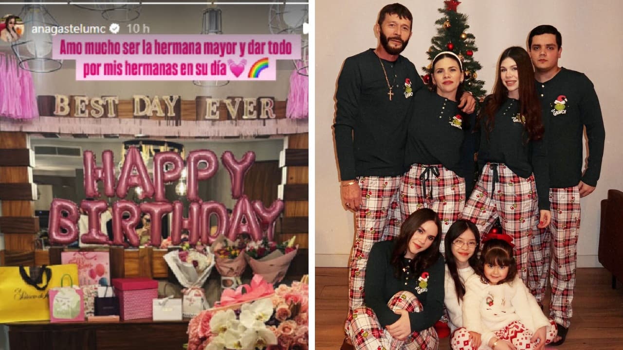 Ana Gastélum celebró el cumpleaños de su hermana el 4 de agosto; Ana Gastélum junto a sus hermanas, padres, esposo y su hija.