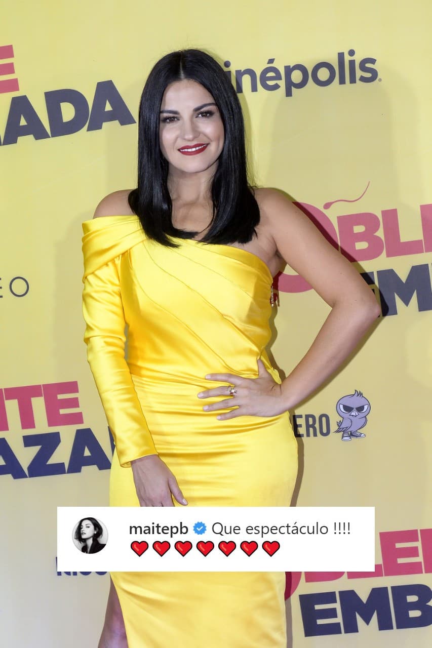 <b>Maite Perroni</b>, con quien trabajó en la telenovela 'Cachito de cielo' (2012), agregó corazones a su mensaje.