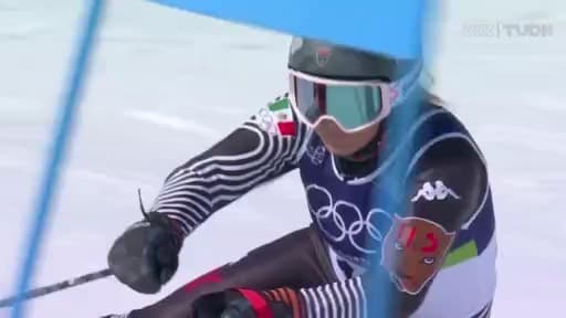 ¡No deja de sonreir! Así fue la Carrera 1 de Sarah Schleper en el slalom gigante