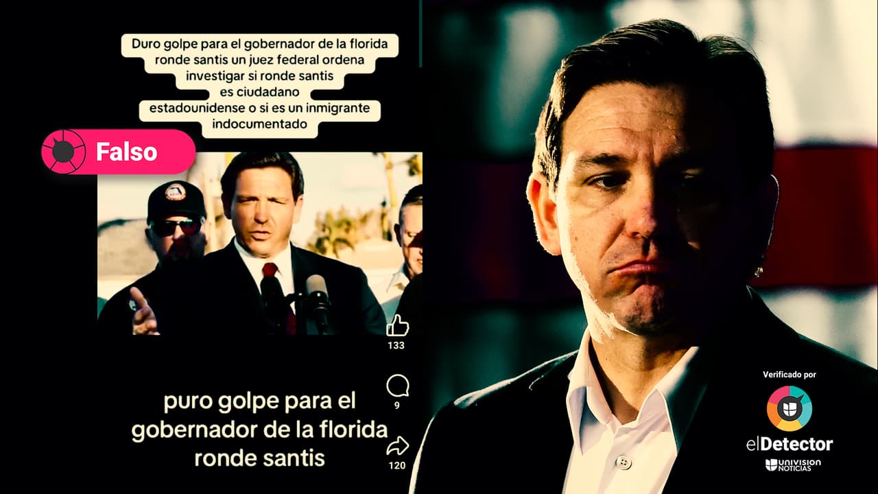 Es falso que Ron DeSantis sea indocumentado, como afirman en redes sociales: es estadounidense de nacimiento 