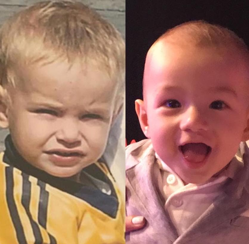 En esta imagen, Alan comparó a sus hombrecitos: “Siento que mis dos hijos, Alex y Liam, se parecen ¿ustedes qué opinan? Si o no”