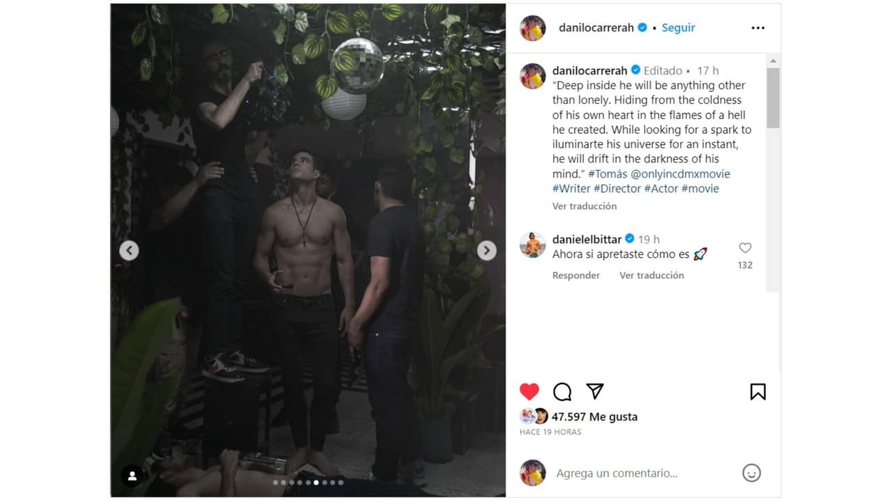 Danilo Carrera en el rodaje de ‘Only in CDMX’.