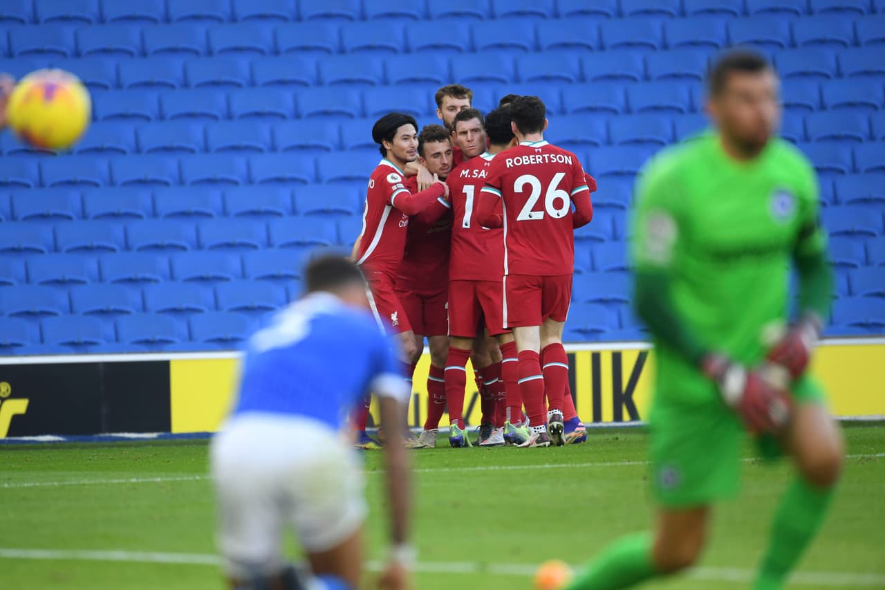 Diogo Jota (60’) abrió el marcador. En tiempo complementario, Pascal (90+3’) le robó el triunfo a los de Klopp.