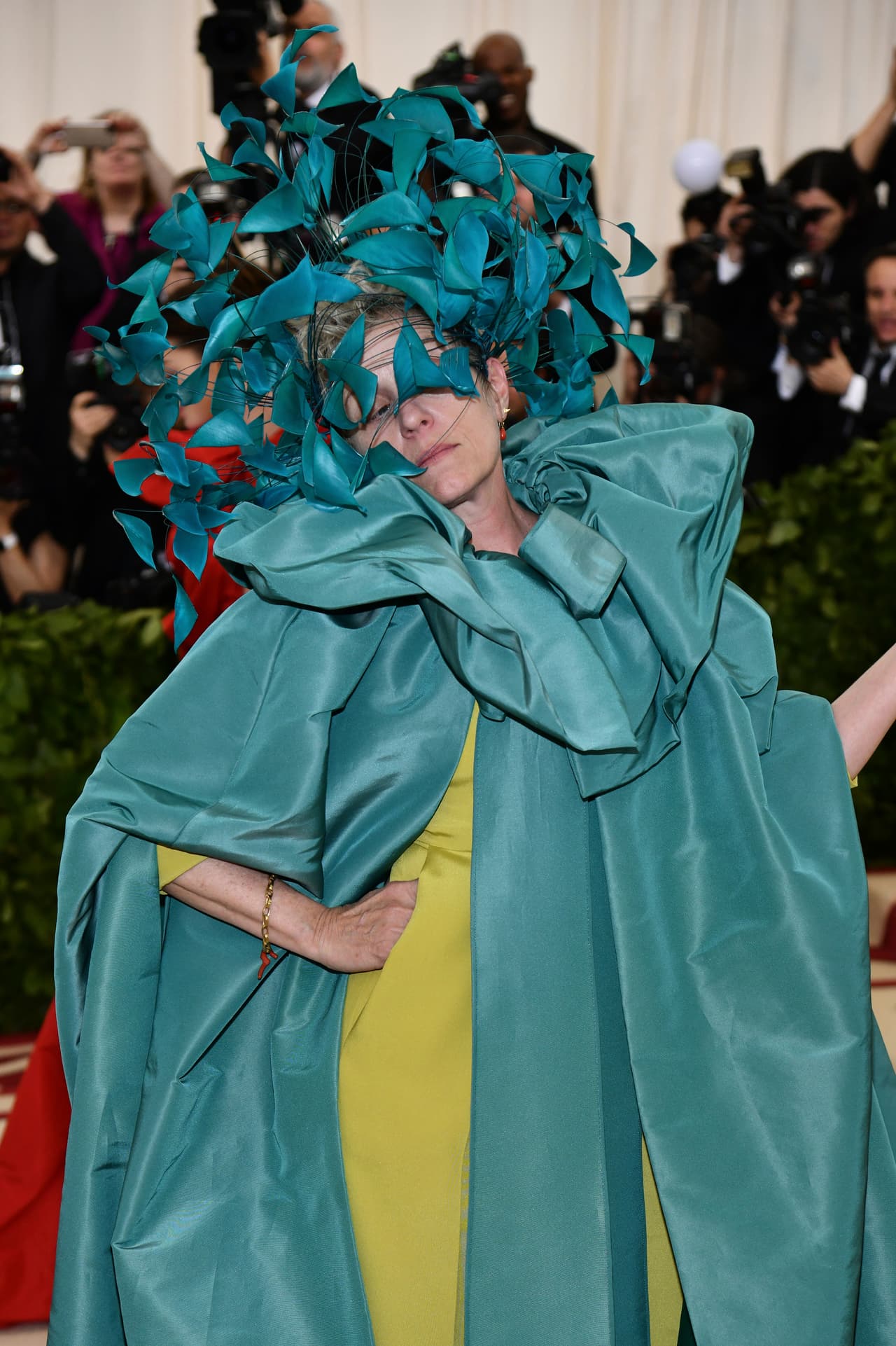 Por tradición, la gala cada año es temática. Frances McDormand en 2018.