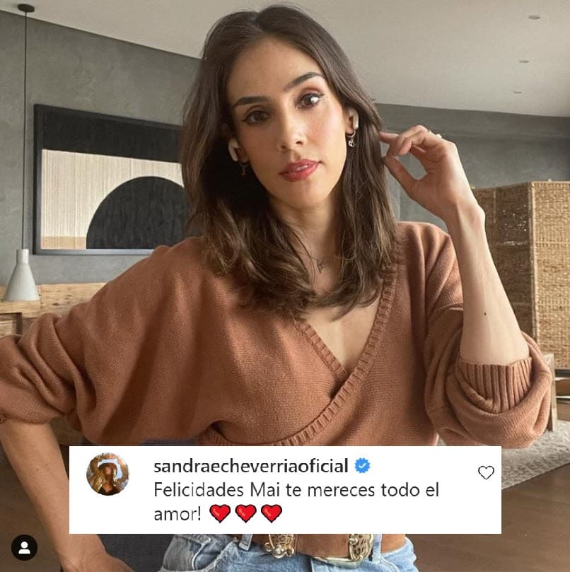 Sandra Echeverría se unió a las felicitaciones de los famosos para Perroni.