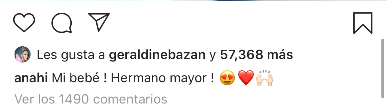 La misma imagen del niño
<b><a href="https://www.instagram.com/p/B4LLuuKHuJ0/">la compartió Anahí</a></b> en su cuenta de Instagram, pero con este mensaje: "¡Mi bebé! ¡Hermano mayor!".