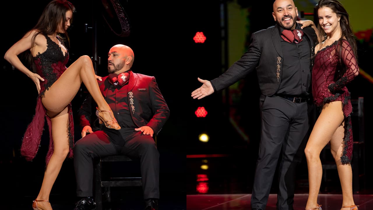 Pía Sanz como aspirante misteriosa de baile nos sorprendió con un performance acompañada de Lupillo Rivera.