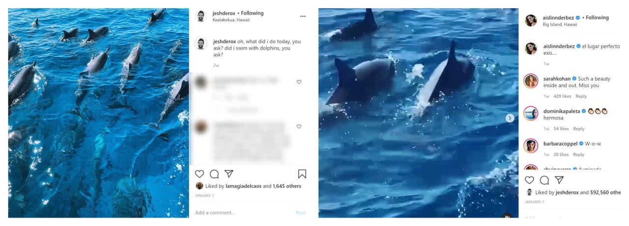 El viaje despertó mayores sospechas de un romance entre ellos. Aunque no aparecieron juntos en alguna foto, en Instagram publicaron imágenes de los mismos lugares que visitaron.