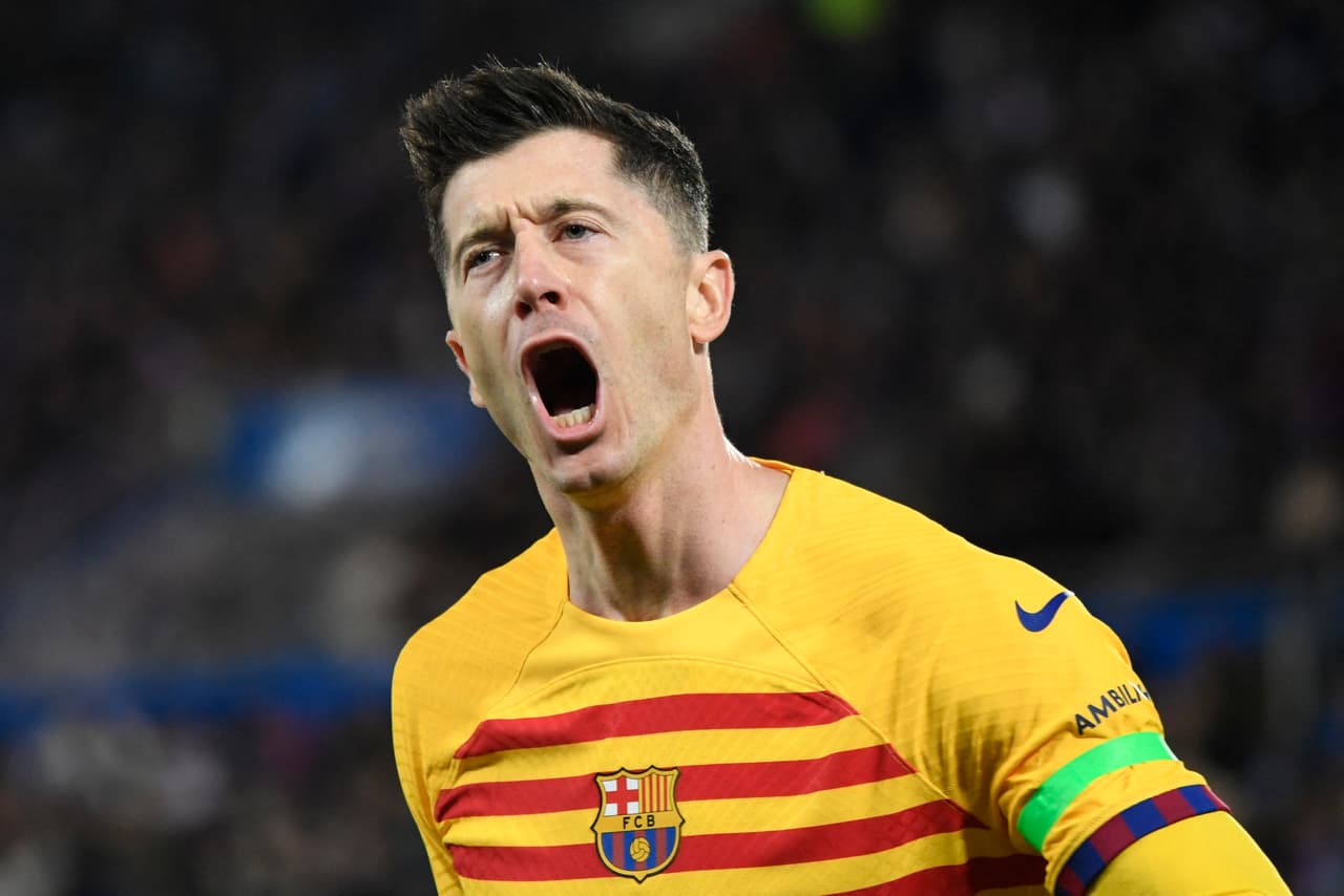 Robert Lewandowski es optimista con Barcelona ante el Napoli