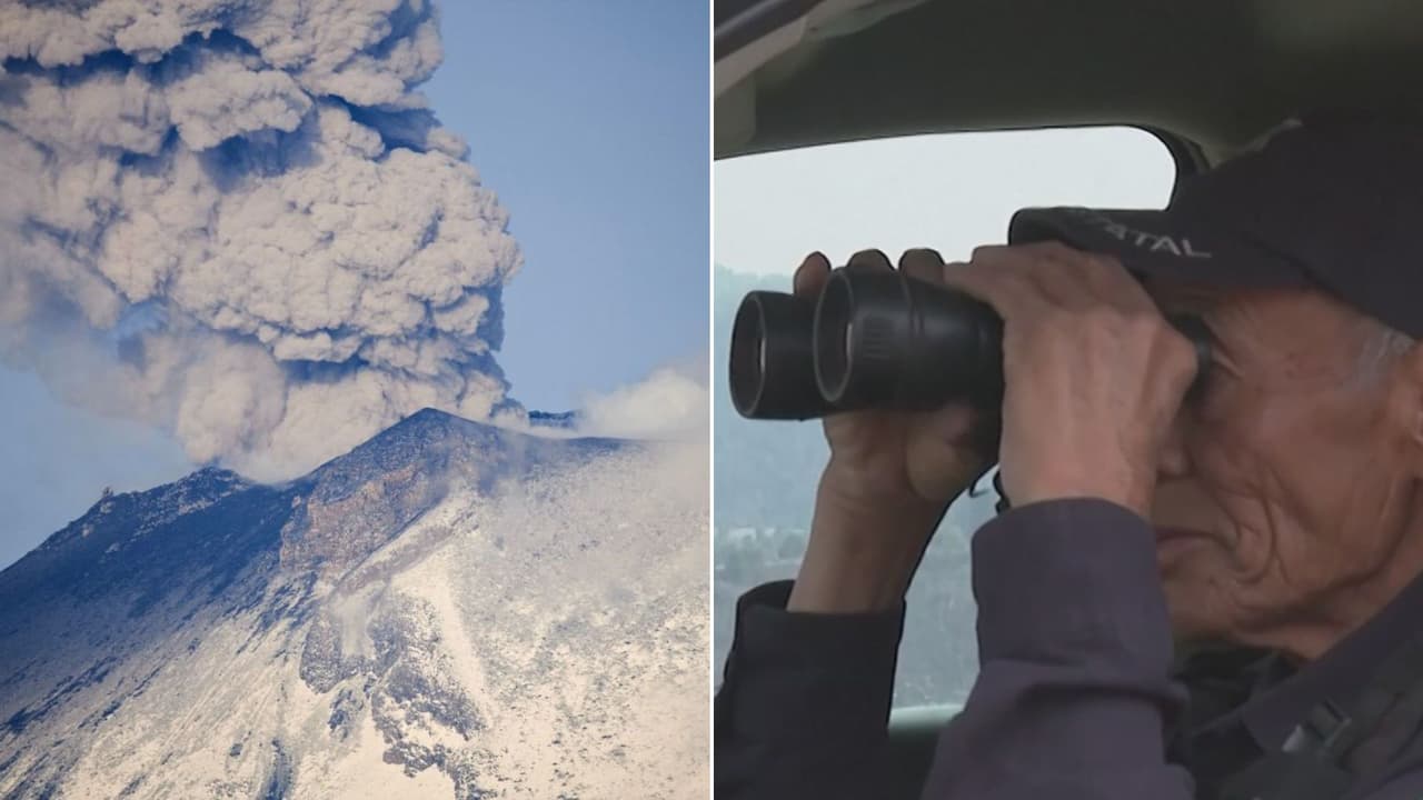 Este anciano de 70 años lleva casi tres décadas vigilando la actividad del volcán Popocatépetl: así es su trabajo