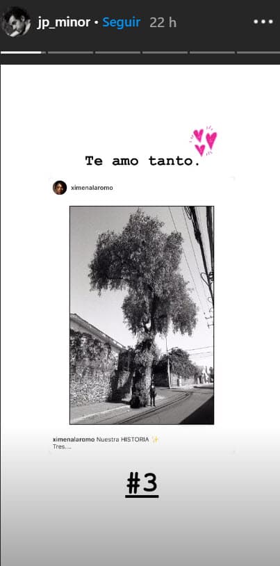 Por su parte, Minor retomó su publicación y escribió: "
<b>Te amo tanto</b>" y agregó el número tres.
<br>