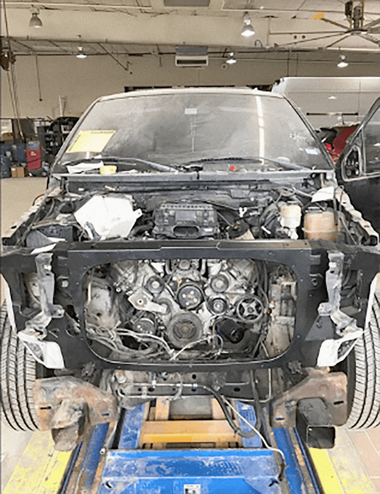 Los mecánicos de Calliber Collision emplearon seis meses para reparar la camioneta.