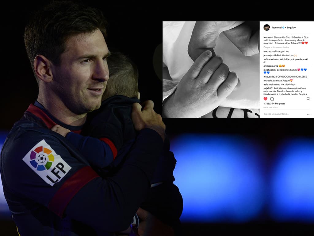 Leo Messi le dio la bienvenida a su nuevo hijo, Ciro