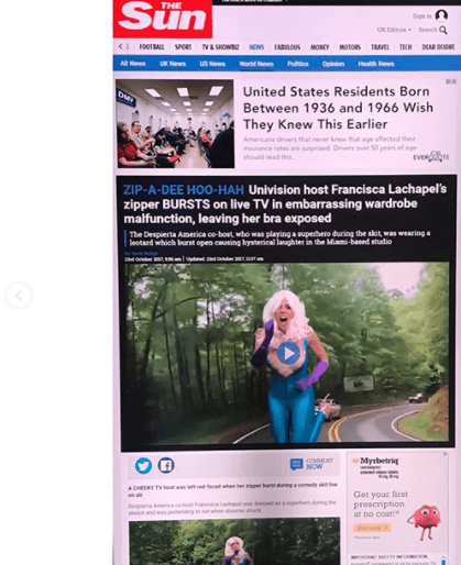 The Sun también retomó la noticia, con video del momento incluido.