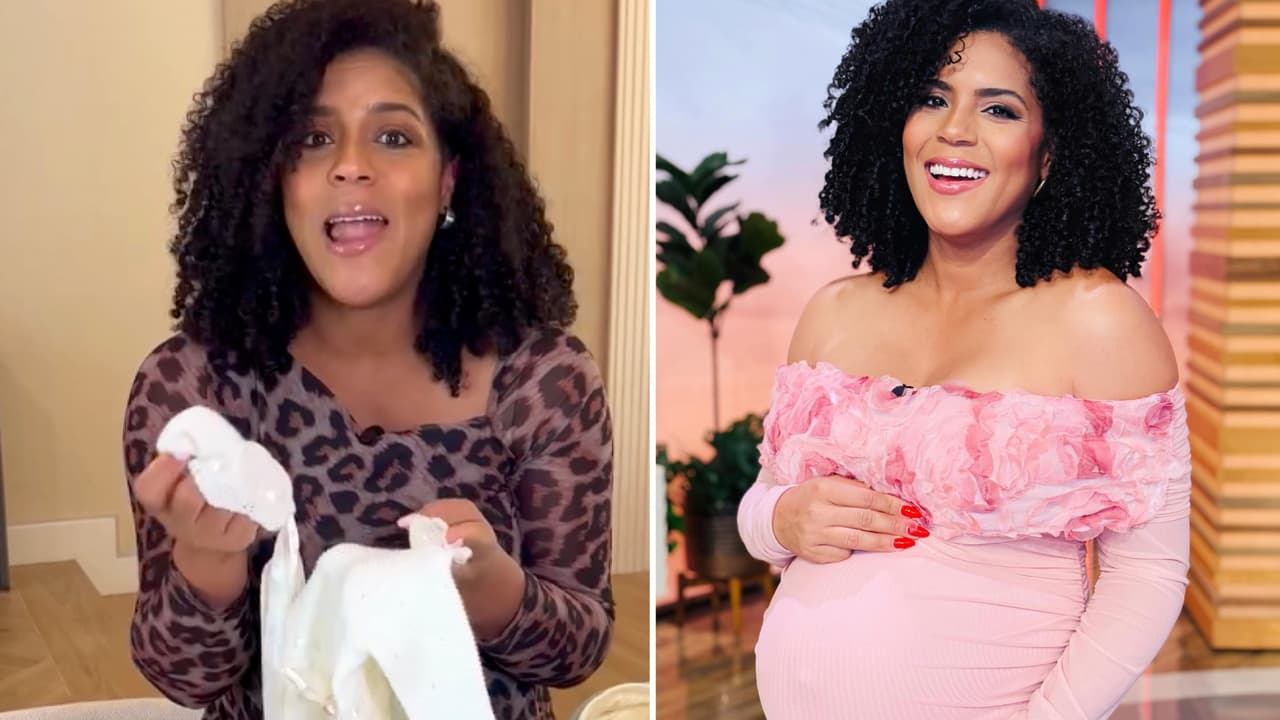 Francisca muestra la ropita con la que posará su hija Raffaella en su primera foto