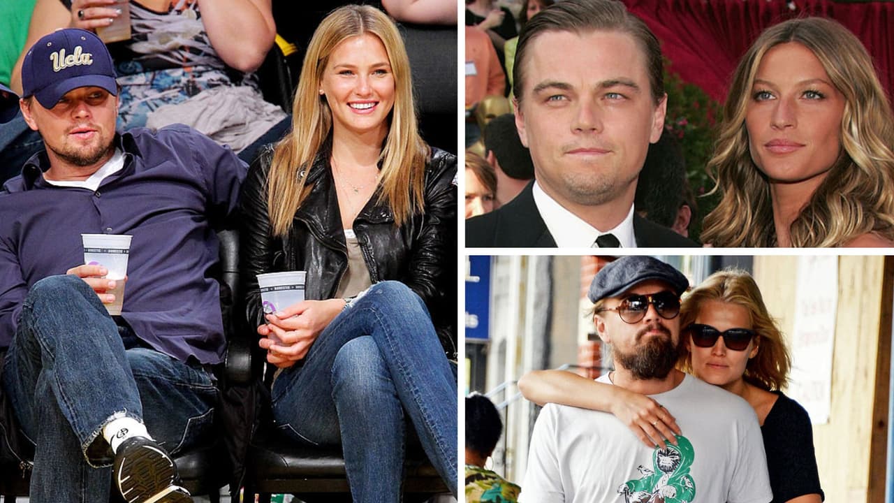 Leonardo DiCaprio con algunas de sus novias en el pasado