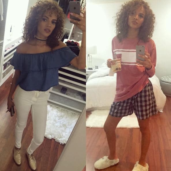 Y a Leslie le gusta mostrarse al natural y presumir su cabello rizado.