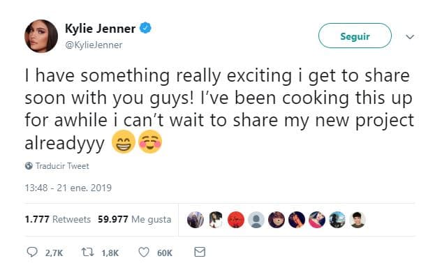 La expectativa sobre el supuesto matrimonio creció porque un día antes Kylie había tuiteado que tenía una sorpresa que quería compartir con sus fans.
<br>