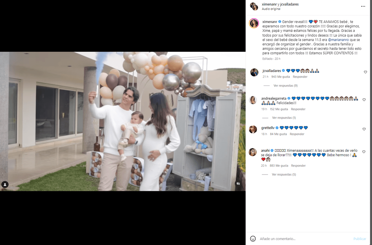 Ximena Navarrete reveló que su segundo hijo es un varón.