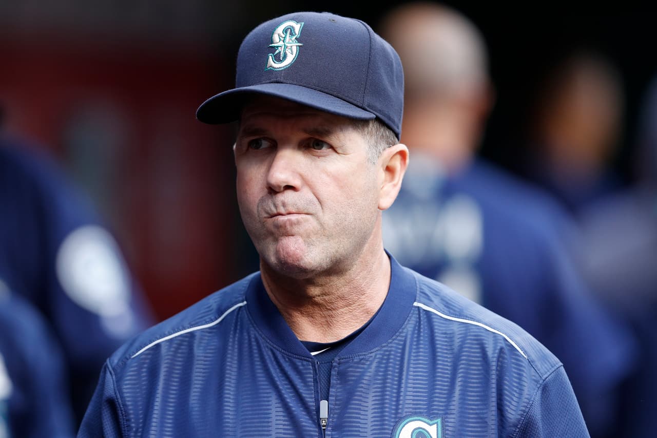 CINCINNATI, OH - MAY 21: Hitting coach Edgar Martinez of the Seattle Mariners looks on against the Cincinnati Reds during the game at Great American Ball Park on May 21, 2016 in Cincinnati, Ohio. The Mariners defeated the Reds 4-0. (Photo by Joe Robbins/Getty Images)
