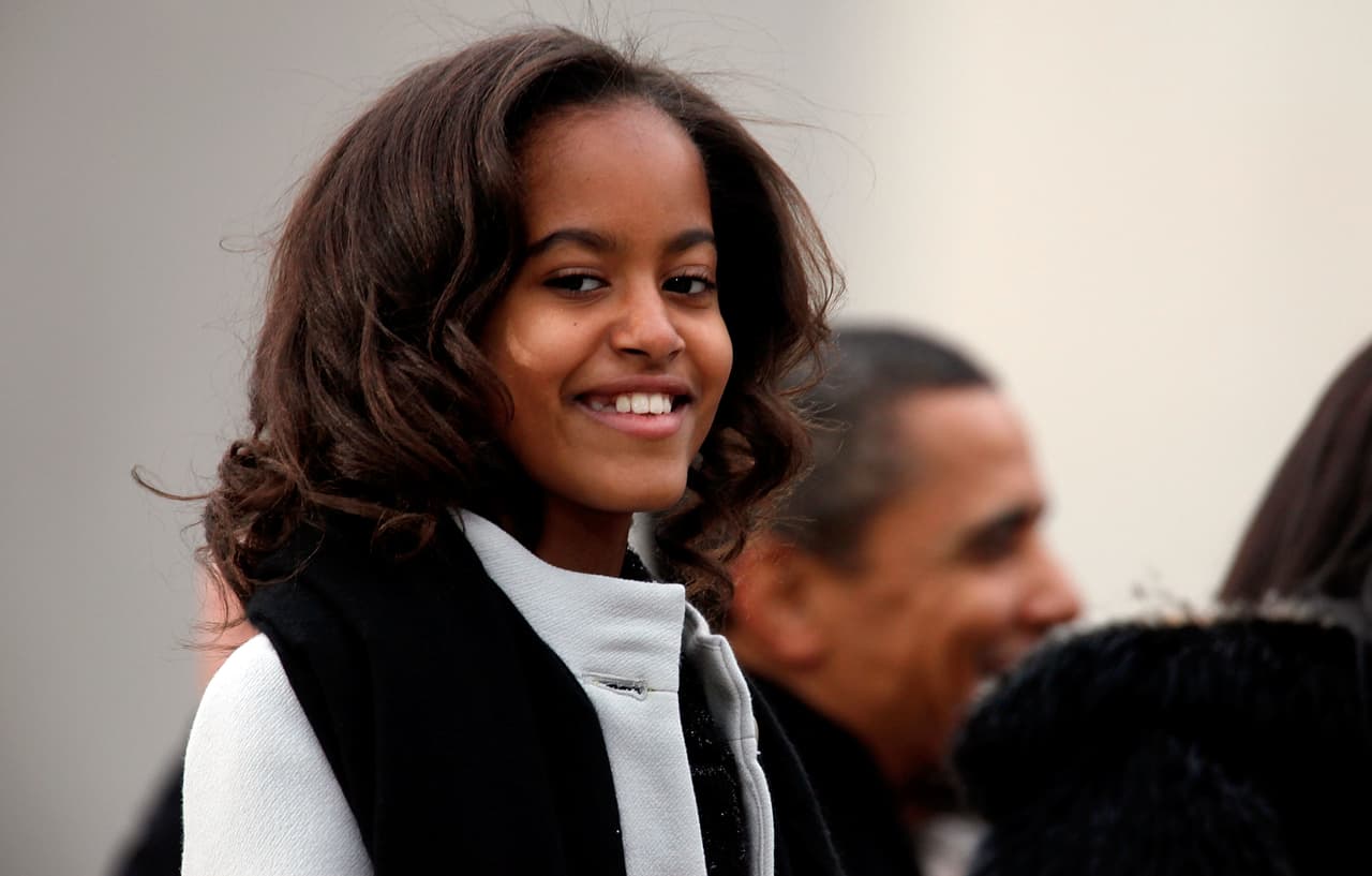 Así lució Malia durante la celebración inaugural de Barack Obama en 2009