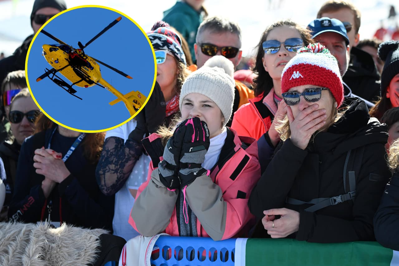 ¡Quedamos congelados! Tras accidente, se llevan a Vonn en helicóptero