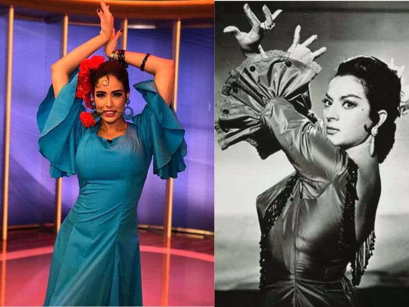 Con una personalidad arrolladora, Aleyda Ortíz llegó al escenario de Despierta América luciendo como la artista española Lola Flores.