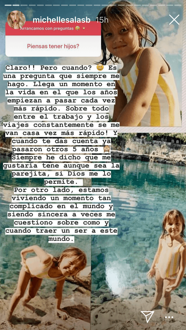 "Siempre he dicho que 
<b>me gustaría tener aunque sea la parejita</b>, si Dios me lo permite", escribió. 
<br>