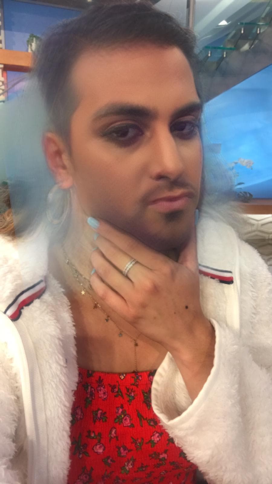 No se quedó atrás y compartió su versión varonil.
<br>