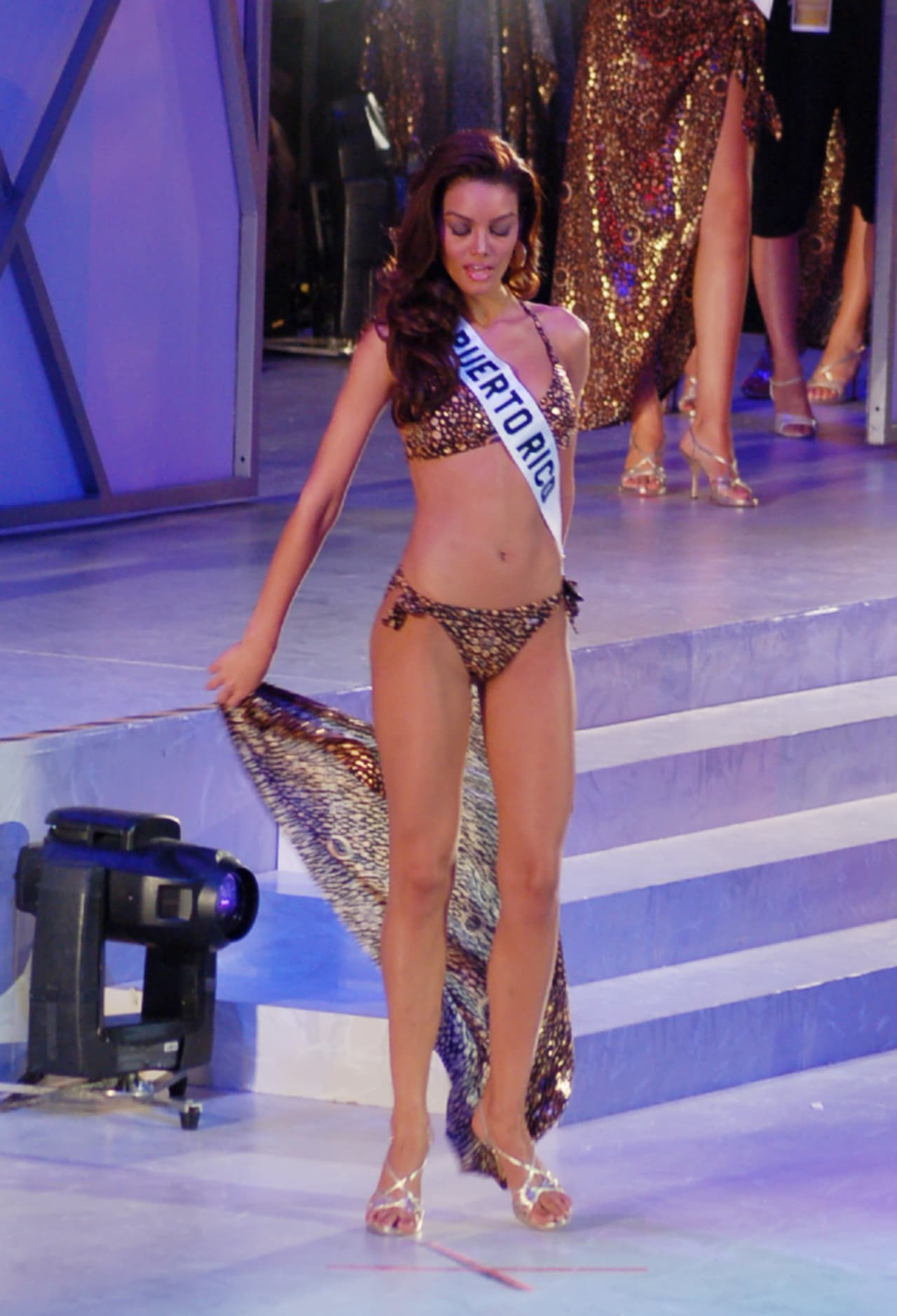 Su escultural figura en bikini deslumbró a los jurados.