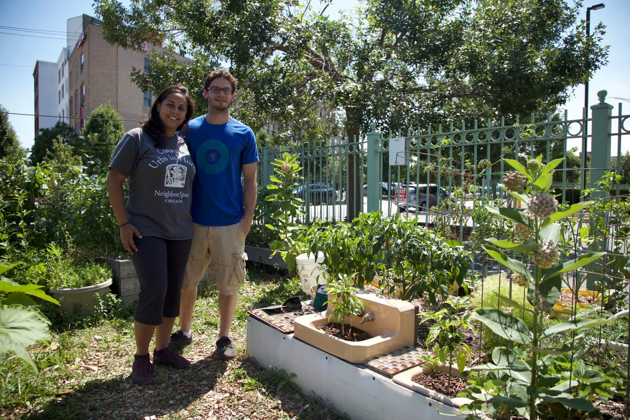 El área donde se encuentra este vibrante jardín comunitario llamado "El paseo" alguna vez fue un terreno abandonado al oeste de Chicago. Sin embargo, hoy en día es un lugar donde personas de todas las edades conviven, aprenden y cosechan sus propios alimentos.