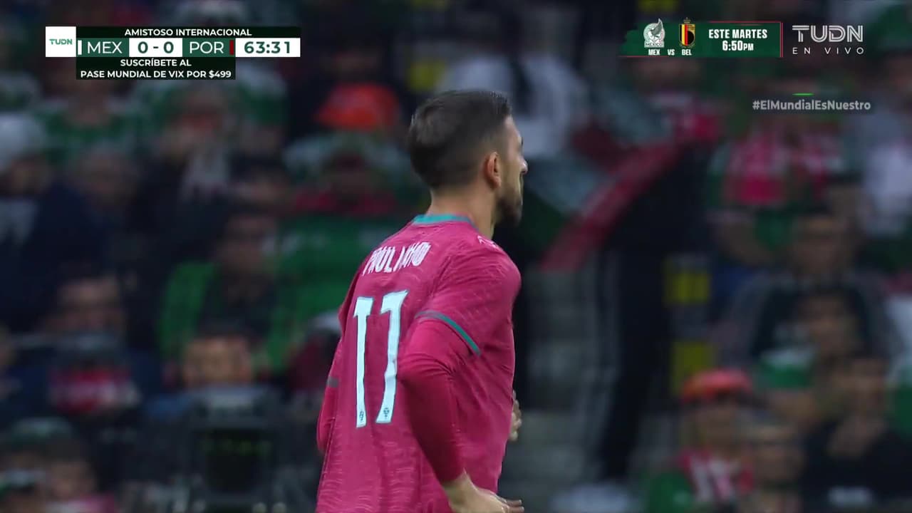 ¡Imperdible! Paulinho entra al México vs. Portugal y el estadio reacciona así