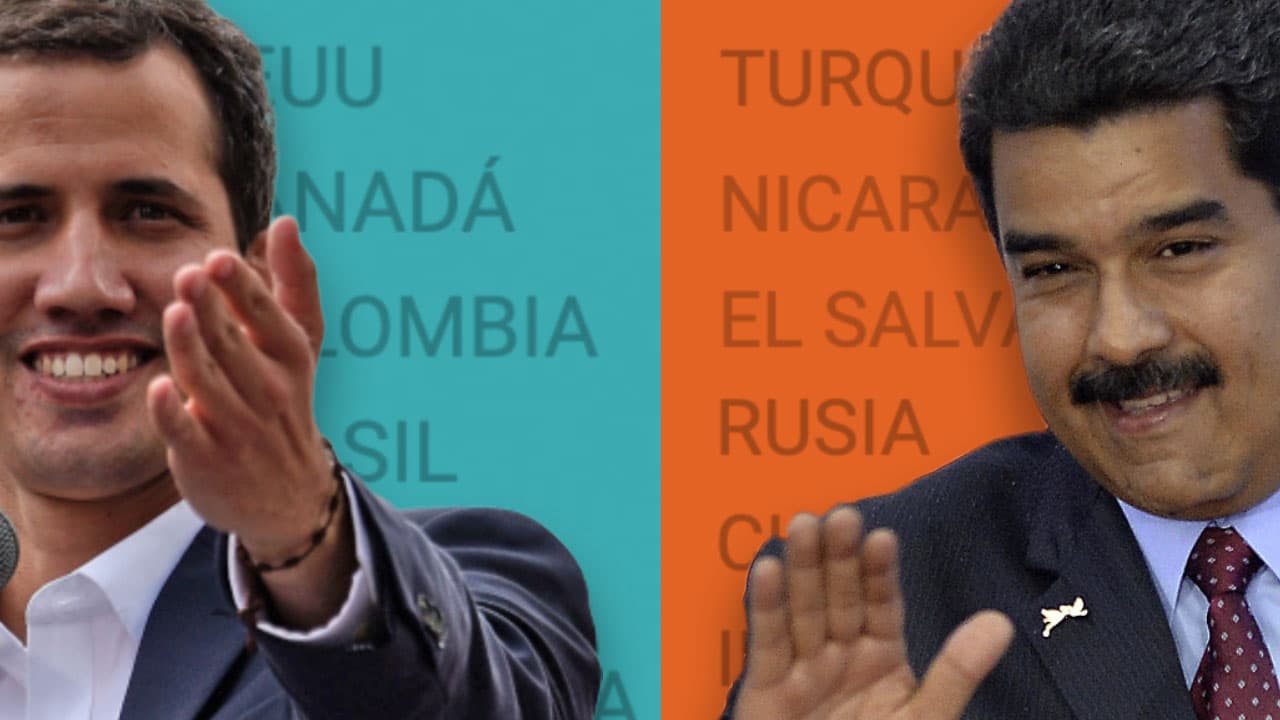 ¿Cómo están los apoyos a Juan Guaidó y Nicolás Maduro dentro y fuera de Venezuela? 