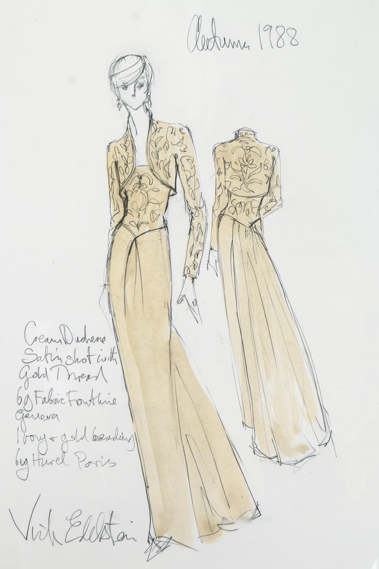 Los bocetos de los vestidos de Diana Spencer están valorados en unos 800 dólares.