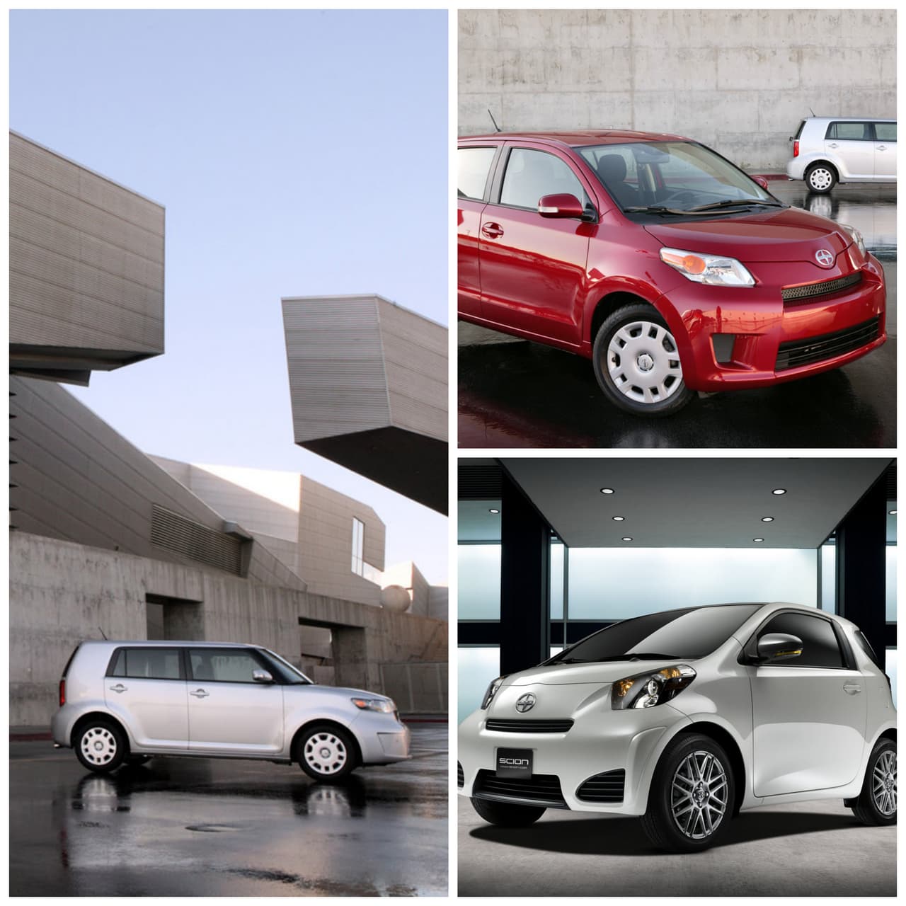 10. Scion xB, 11. Scion xD y 12. Scion iQ: Estos tres vehículos, el Coupe tC y el deportivo FR-S constituían la línea de Scion al momento en que Toyota en el 2013 declaró una moratoria en el lanzamiento de nuevos productos por bajas ventas. Con la llegada de los iM e iA este año, no había motivo para seguir vendiendo los XB y xD. El micro auto iQ por su parte, falló espectacularmente en la captura de su público target y se va sin reemplazo.