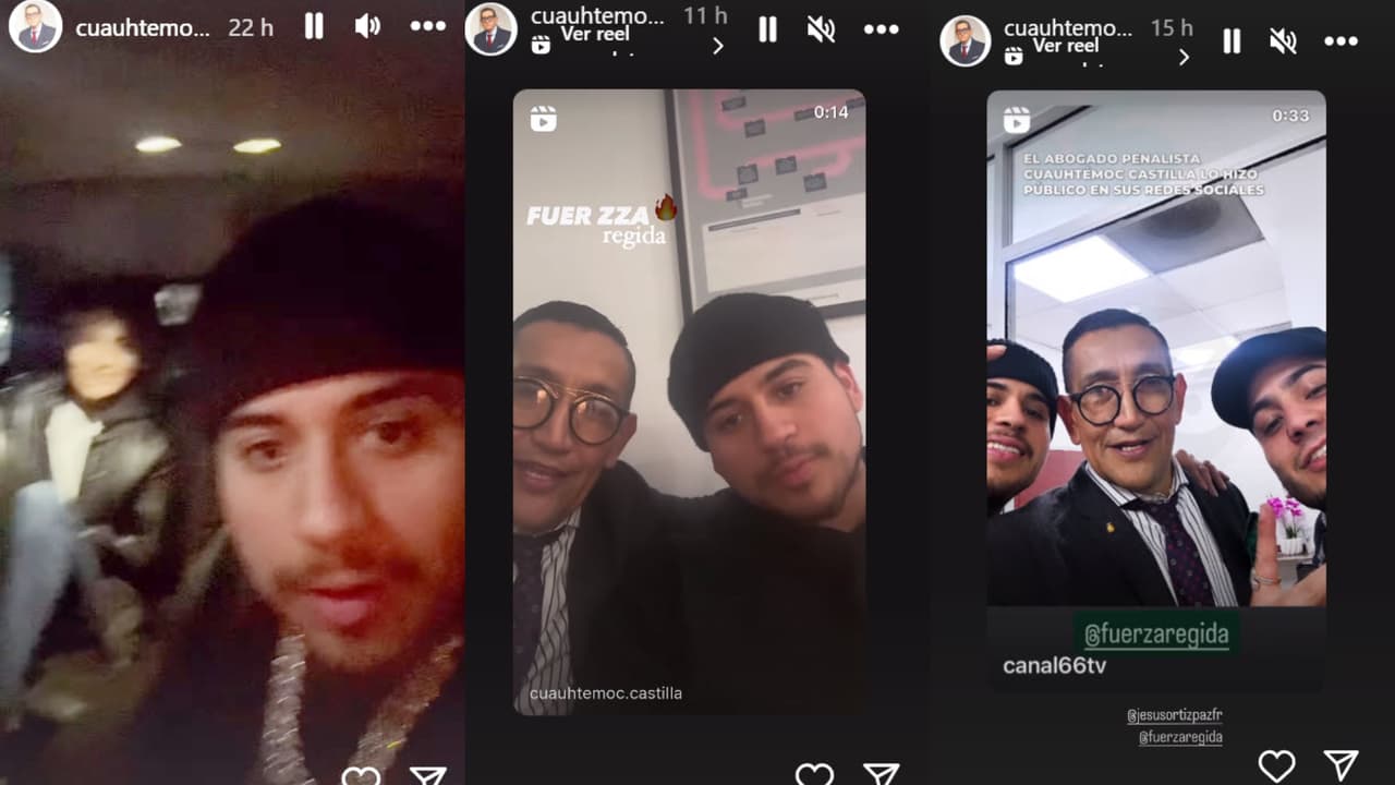 Estas son las primeras imágenes de Jesús Ortiz Paz, vocalista de Fuerza Regida, tras quedar en libertad.