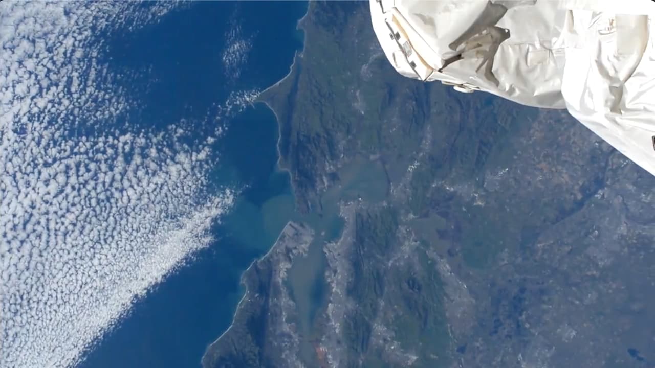 Una vista del norte de California desde la Estación Espacial Internacional