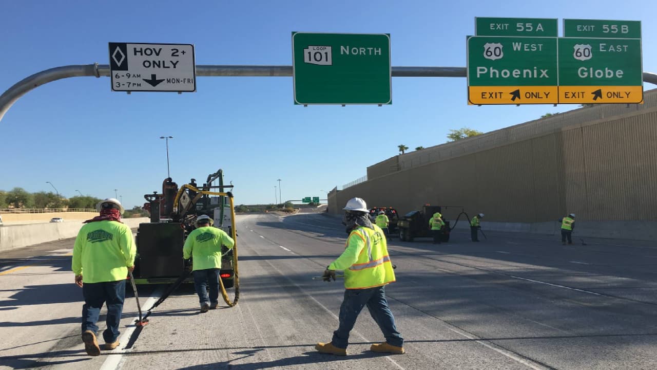 Cierran tramos de la Interestatal 17, Loop 101 y US 60 este fin de semana en Phoenix 