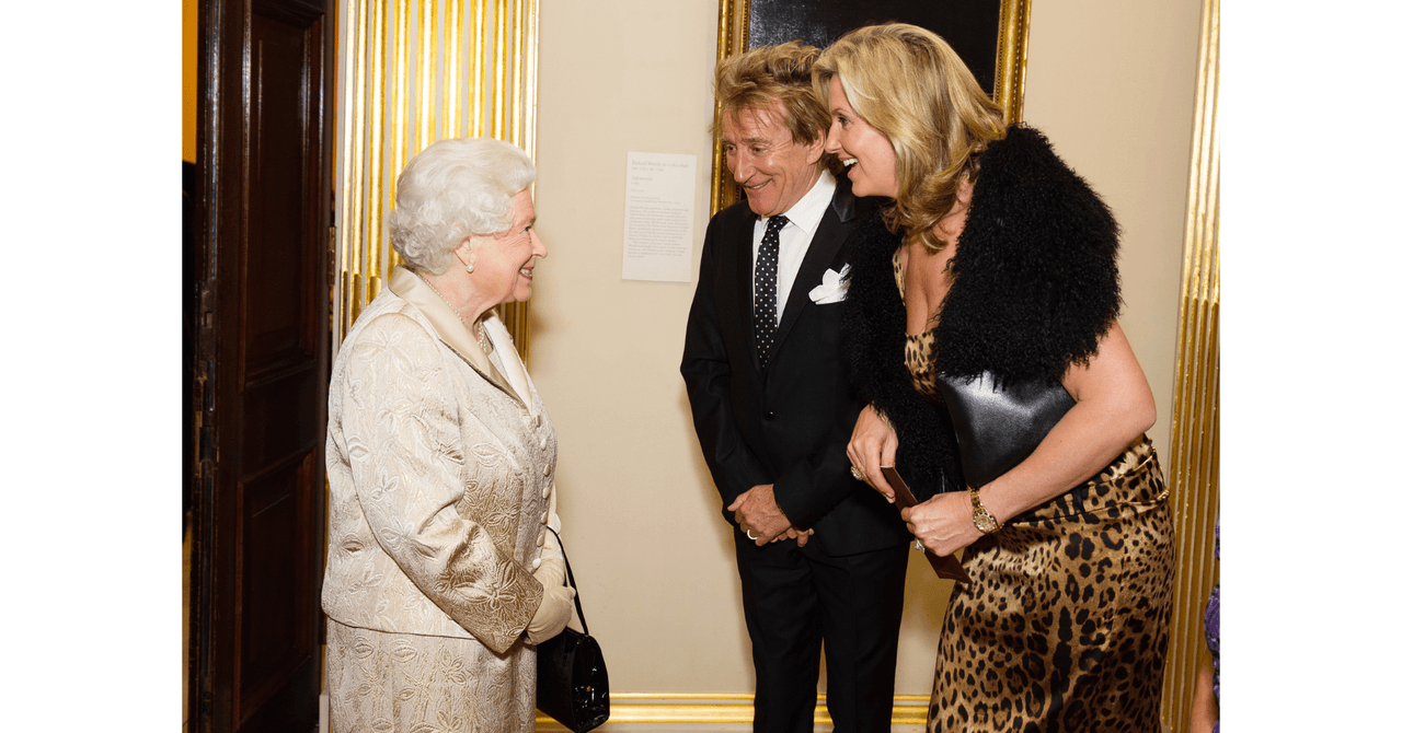 reina Isabel II Rod Stewart