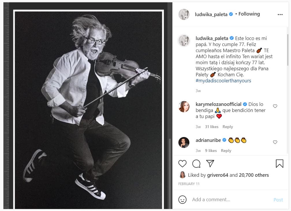 Sin embargo, el pasado 11 de febrero, la actriz celebró el cumpleaños de su padre con esta imagen.
<br>