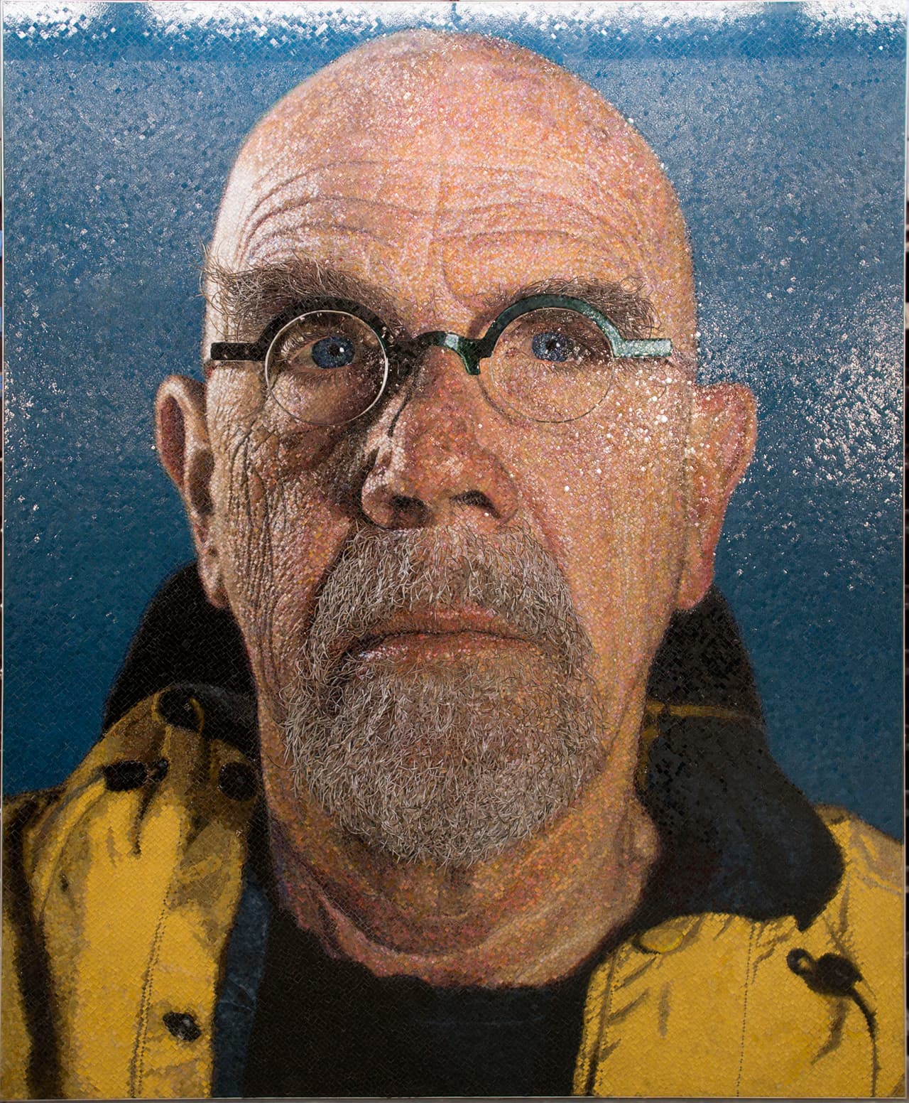 “Subway Portraits”, de Chuck Close, presenta una decena de enormes rostros de figuras del mundo de la cultura, tales como Lou Reed, Philip Glass, Kara Walker e incluso el mismo artista.