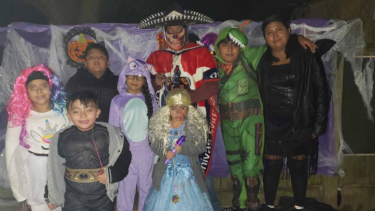 Flaquita Ramos y su familia.