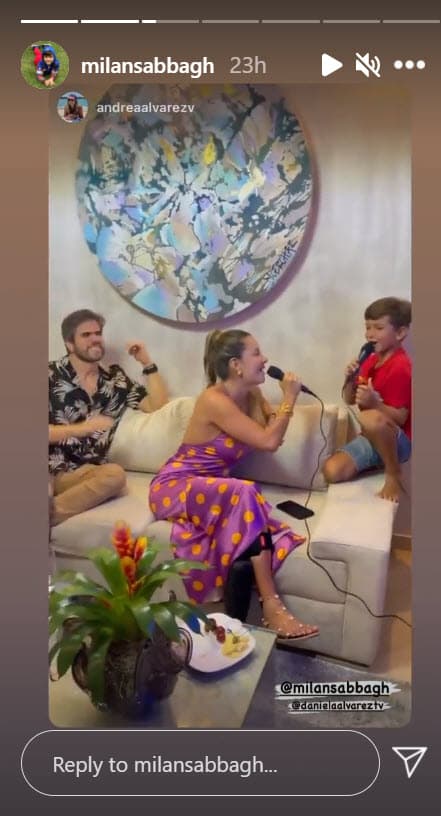 Daniella, quien será 
<a href="https://www.univision.com/famosos/daniella-alvarez-cumpleanos-pierna-novio-fotos">jueza en la nueva edición de Nuestra Belleza Latina</a>, viajó a su ciudad natal para 
<b>celebrar el cumpleaños de su sobrino Milan Sabbagh</b> y en algunos videos que compartieron familiares apareció junto al actor.